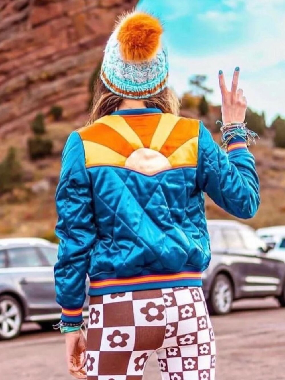 Classic Rock Couture Original Blue Rising Sun Jacket